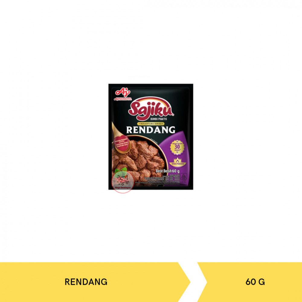 SAJIKU BUMBU NUSANTARA RENDANG 60G X 25