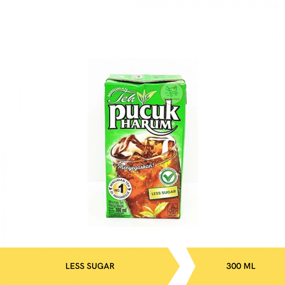 PUCUK HARUM TEH LESS SUGAR KTK 300ML X 24