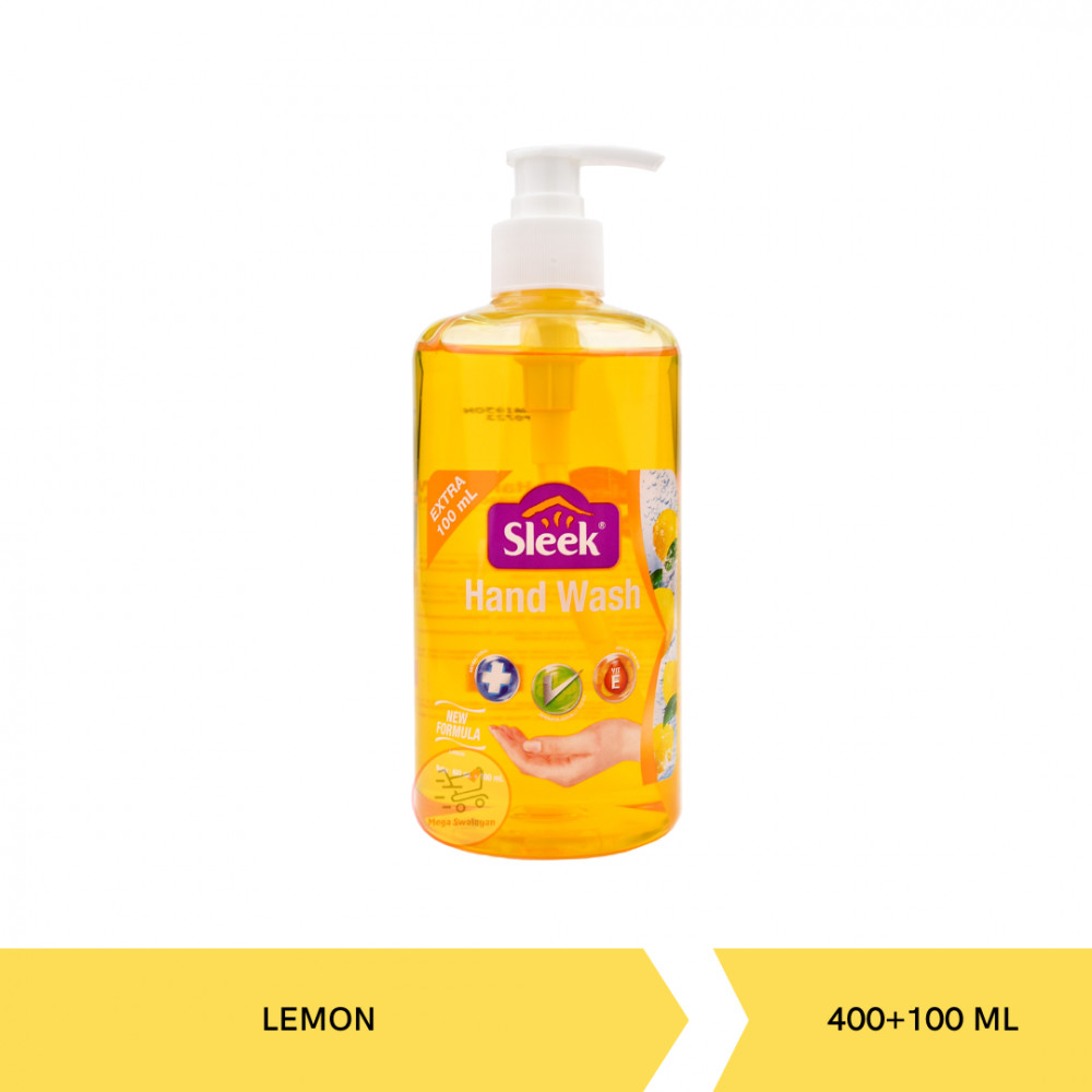SLEEK HANDWASH LEMON PUMP 400+100ML X 12