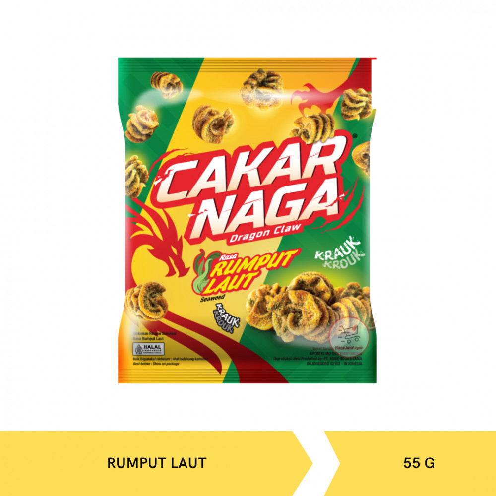 KOBE CAKAR NAGA RUMPUT LAUT 55G X 24