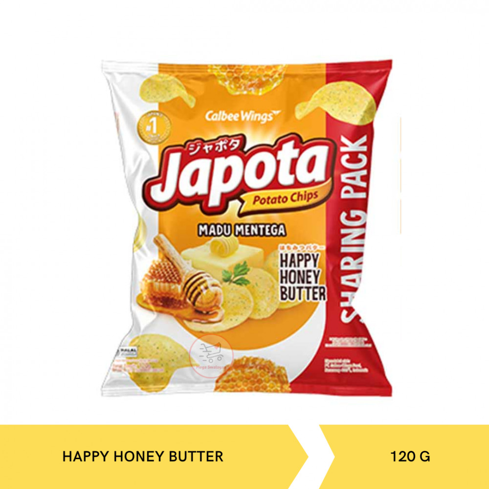 JAPOTA POTATO CHIPS HAPPY HONEY BUTTER 120G X 18