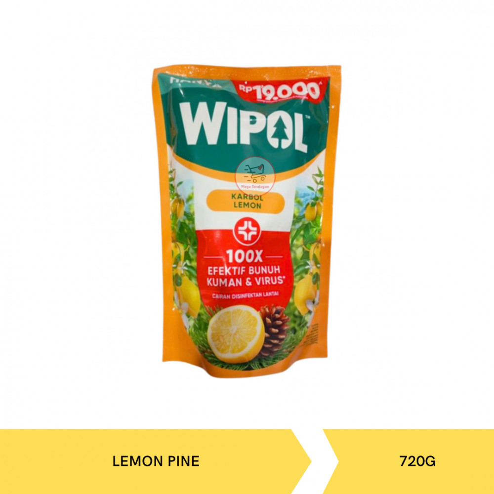 WIPOL LEMON PINE POUCH 720G X 12