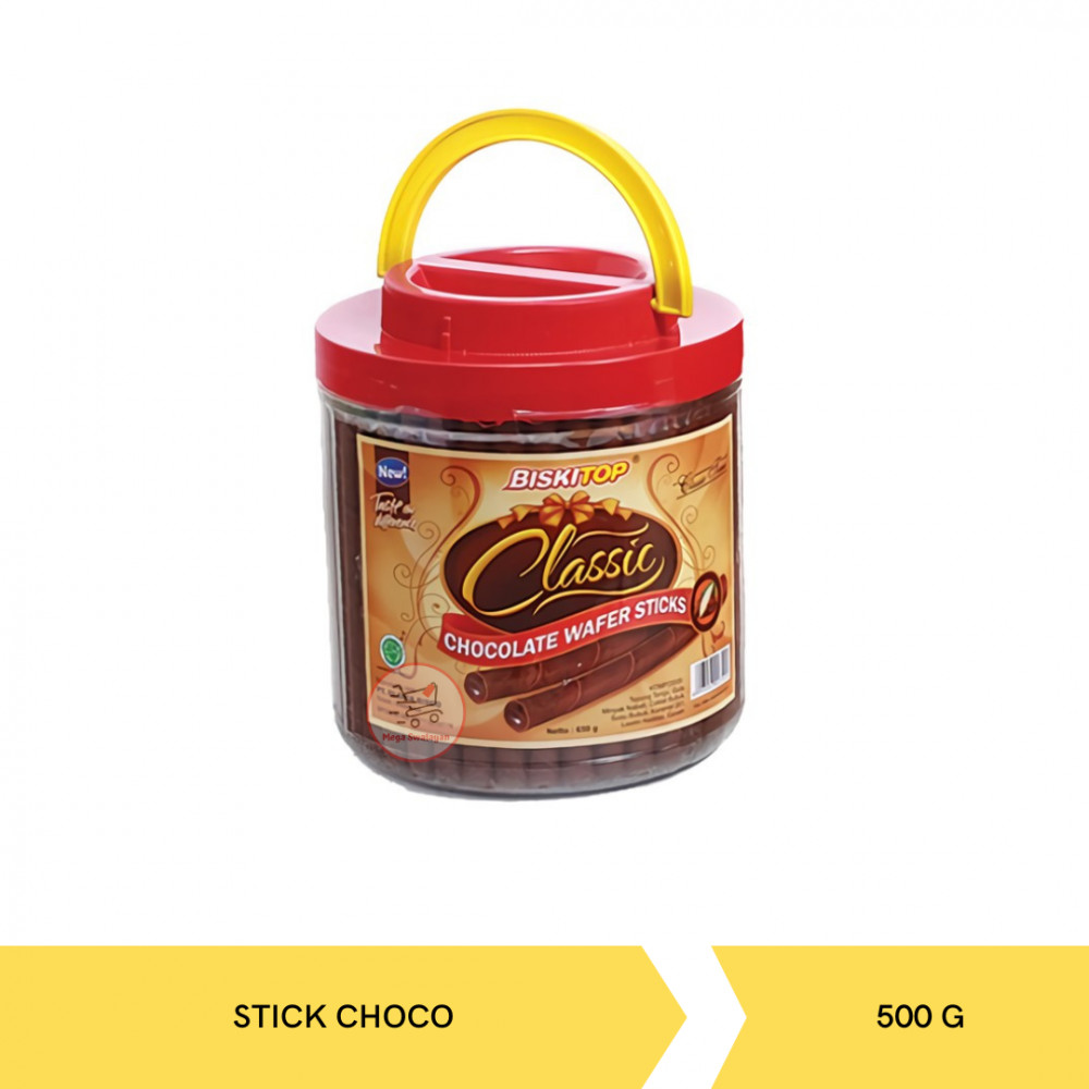 BISKITOP CLASSIC WAFER STIK CHOCO 500G X 6