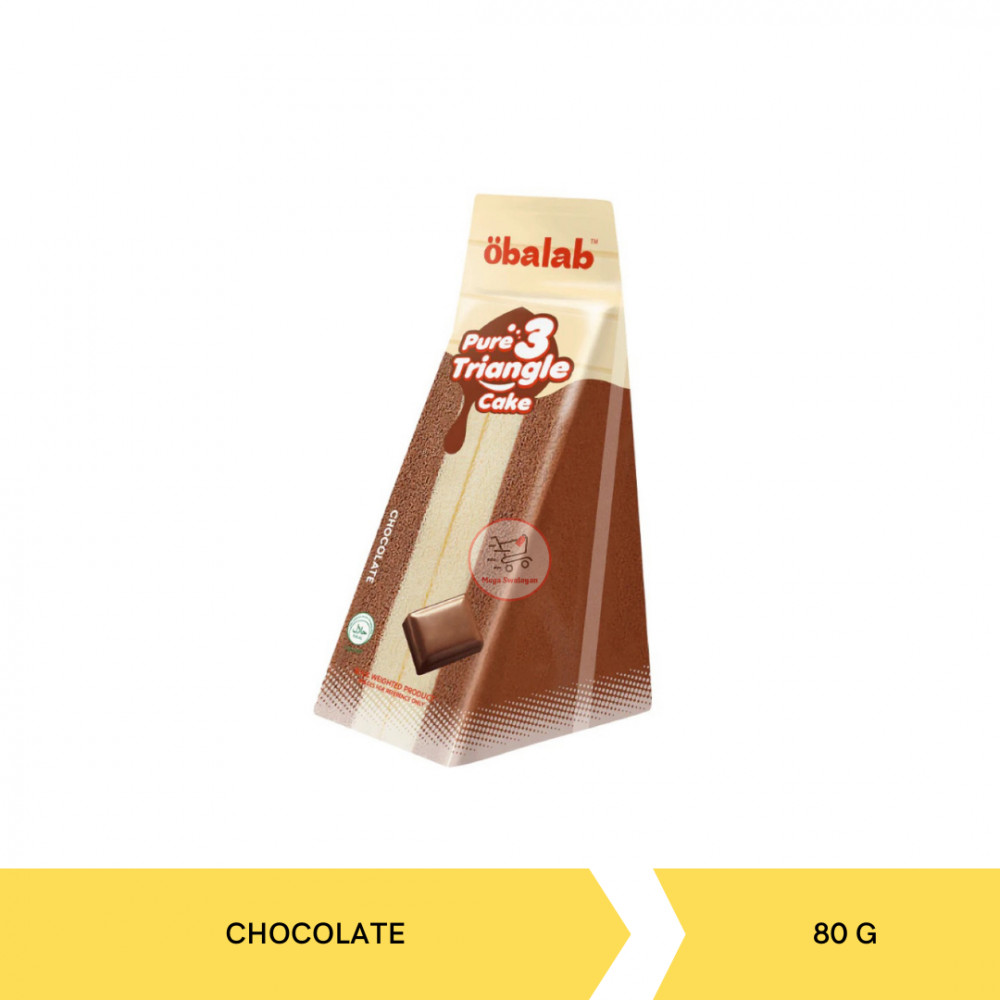 OBALAB TRIANGLE CHOCO CAKE 80G X 24