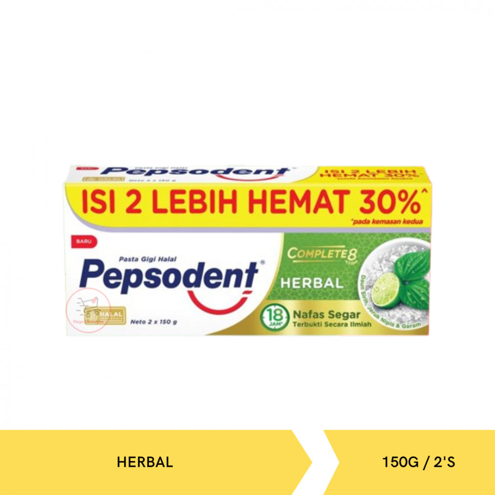 PEPSODENT T.PASTE HERBAL VALUEPACK 150G/2`S X 24