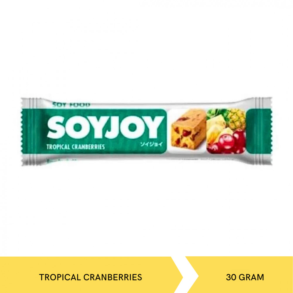 SOYJOY BAR TROPICAL CRANBERRIES 30GX12