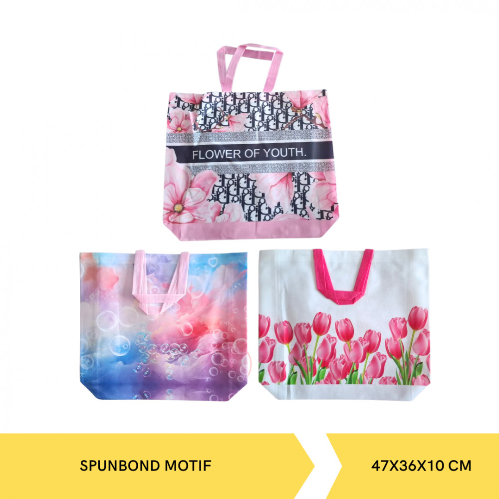 TAS BELANJA SPUNBOND MOTIF 47X36X10CM