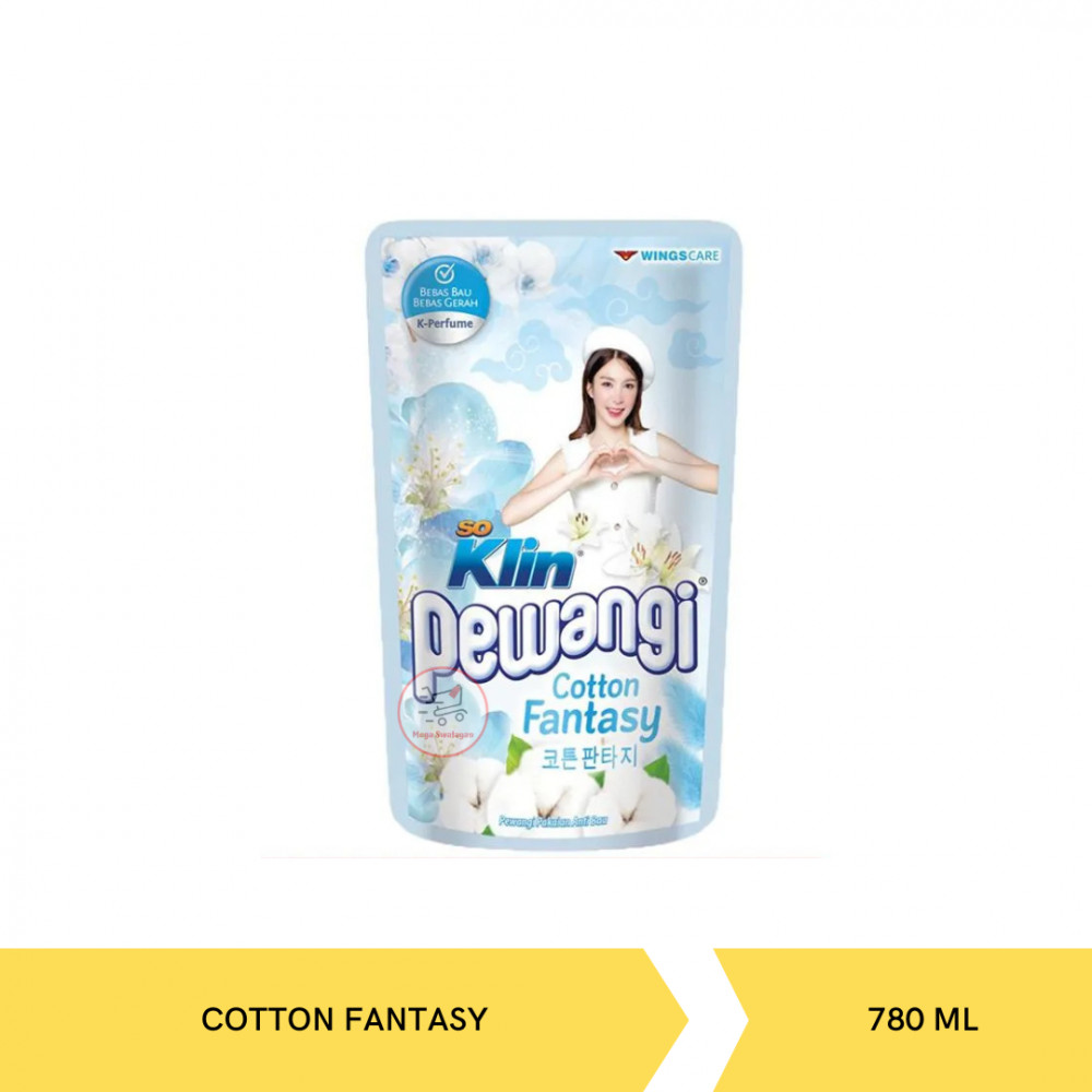 SOKLIN PEWANGI COTTON FANTASY POUCH 780ML X 12