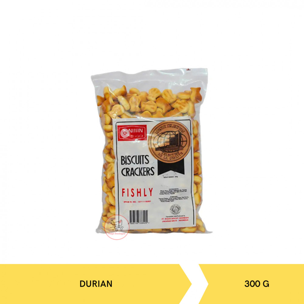 NISSIN BISCUIT FISHLY DURIAN 300G X 20
