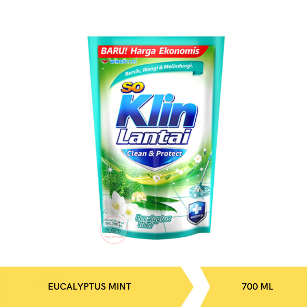SOKLIN FLOOR EUCALYPTUS MINT POUCH 700ML X 12