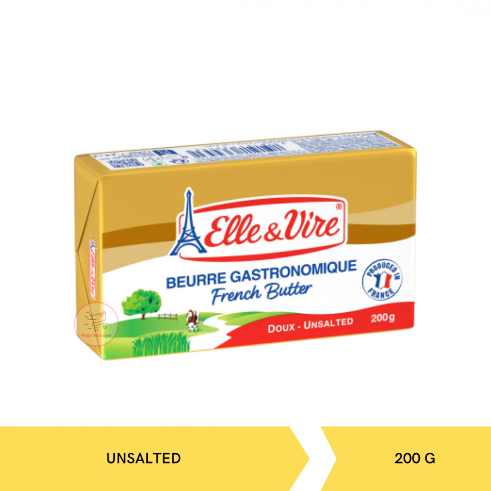 ELLE&VIRE BUTTER UNSALTED 200G