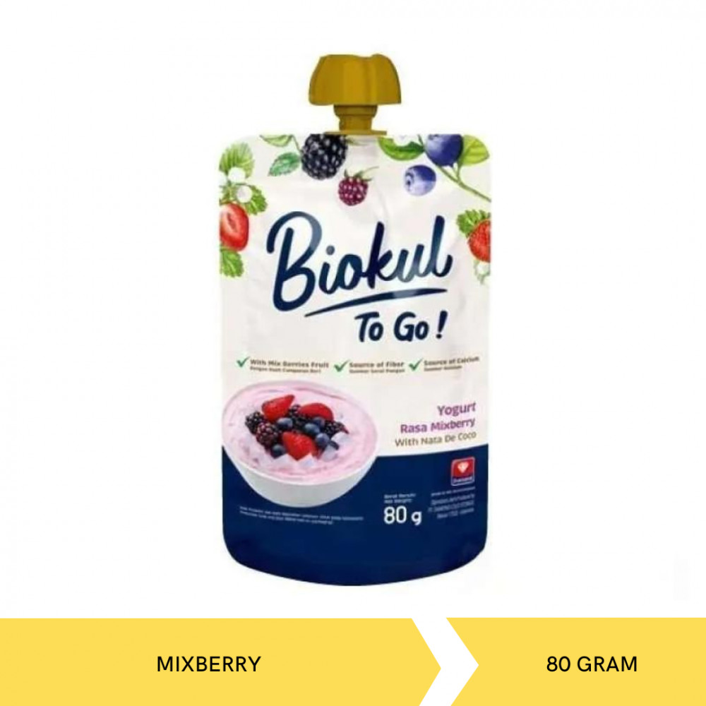 BIOKUL TO GO YOGURT MIXBERRY 80GX12