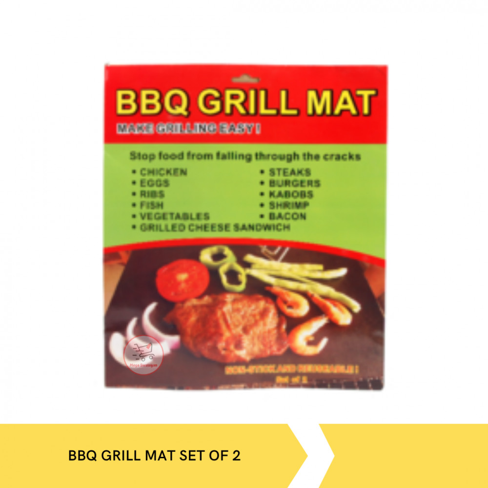 KITCHEN HOUSE AG-022K BBQ GRILL MAT SET OF 2