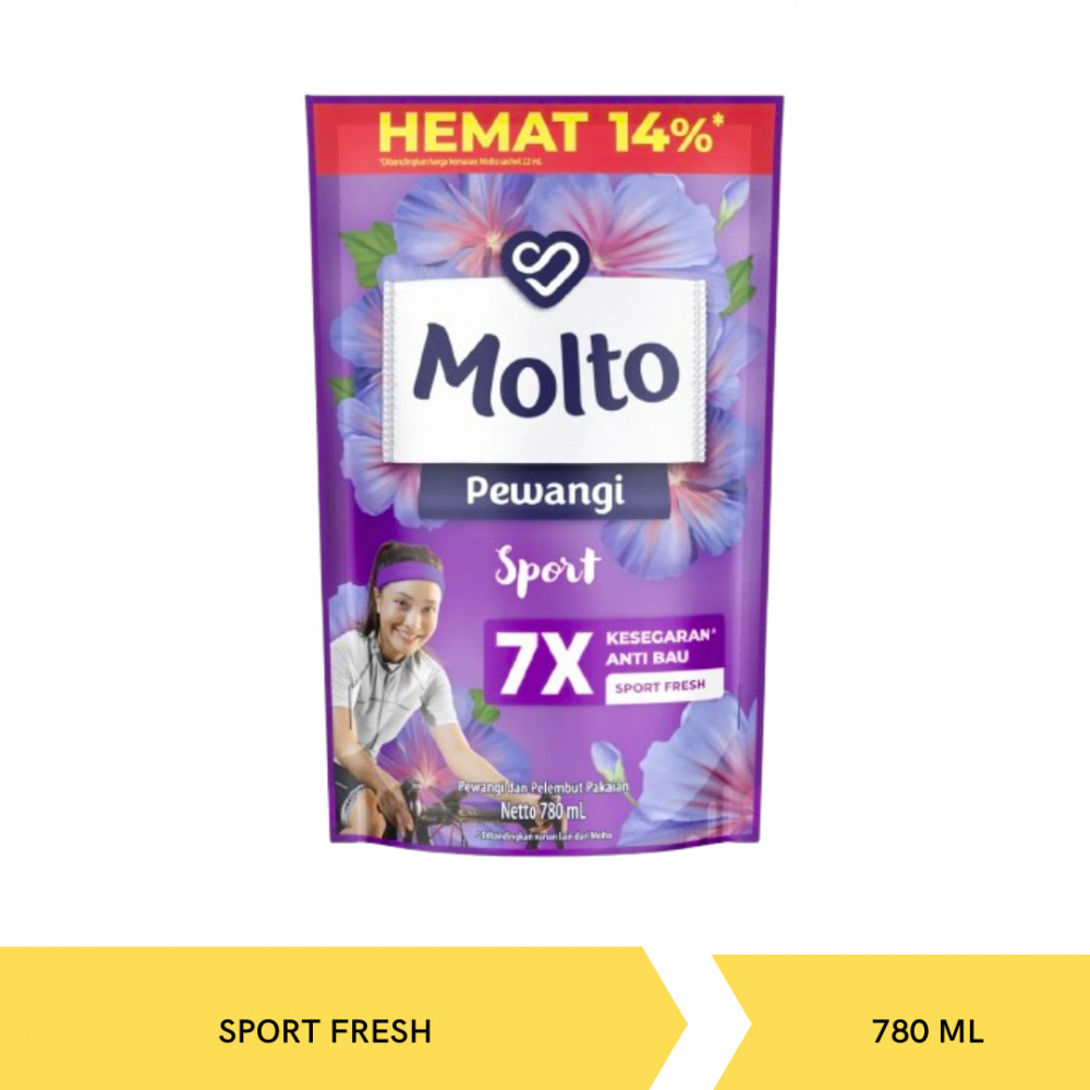 MOLTO PEWANGI SPORT FRESH POUCH 765ML X 12