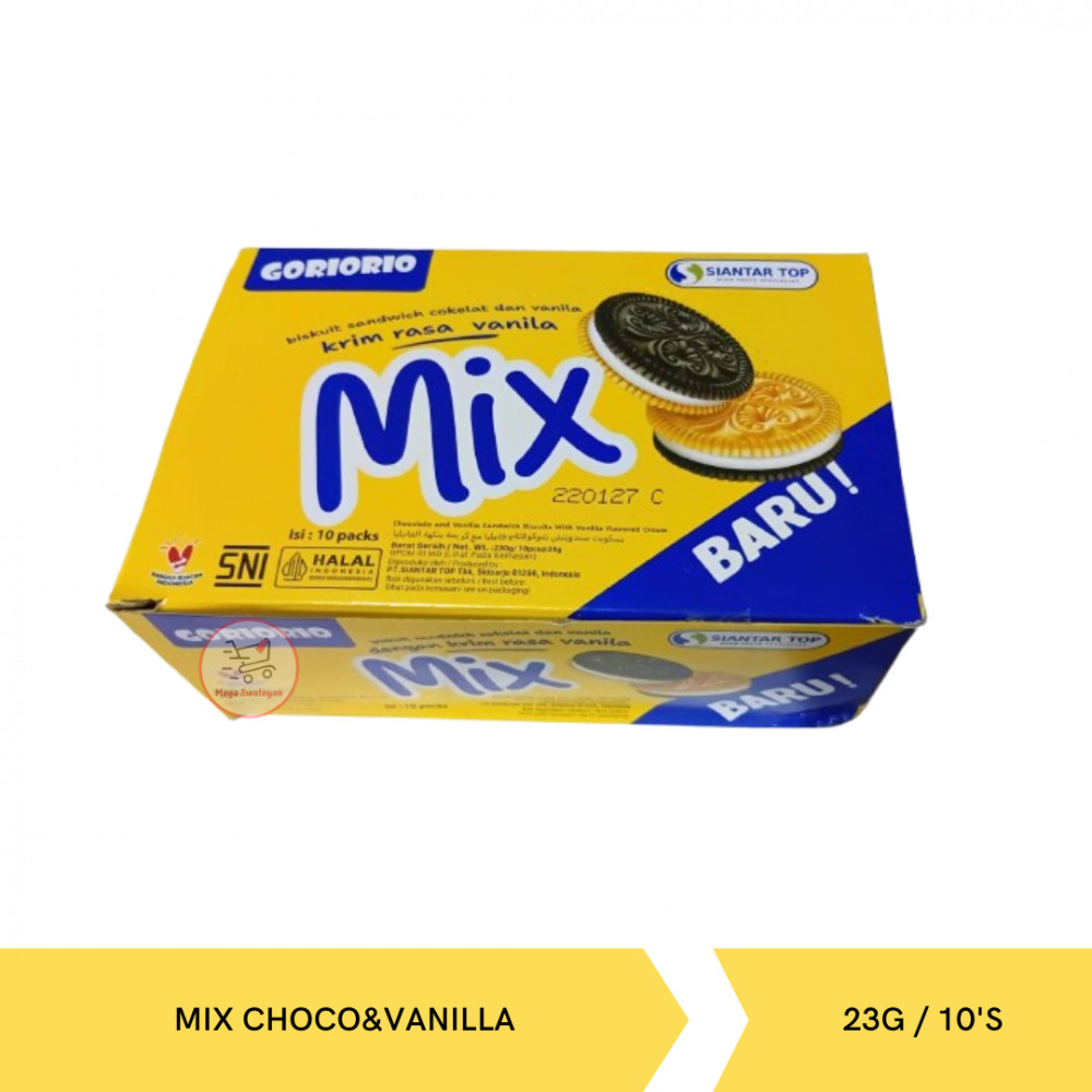 GORIORIO BISKUIT MIX CHOCO&VANILLA KTK 23G/10`S X 12
