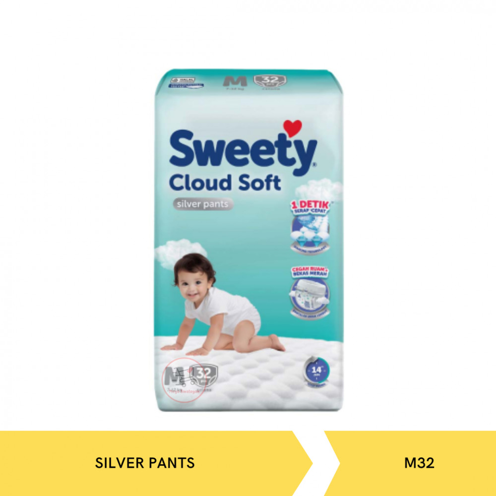 SWEETY SILVER PANTS M32 X 8