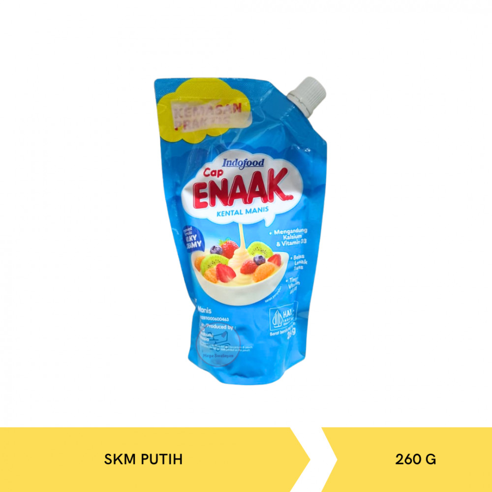 ENAAK KRIMER KM PUTIH POUCH 260GX24