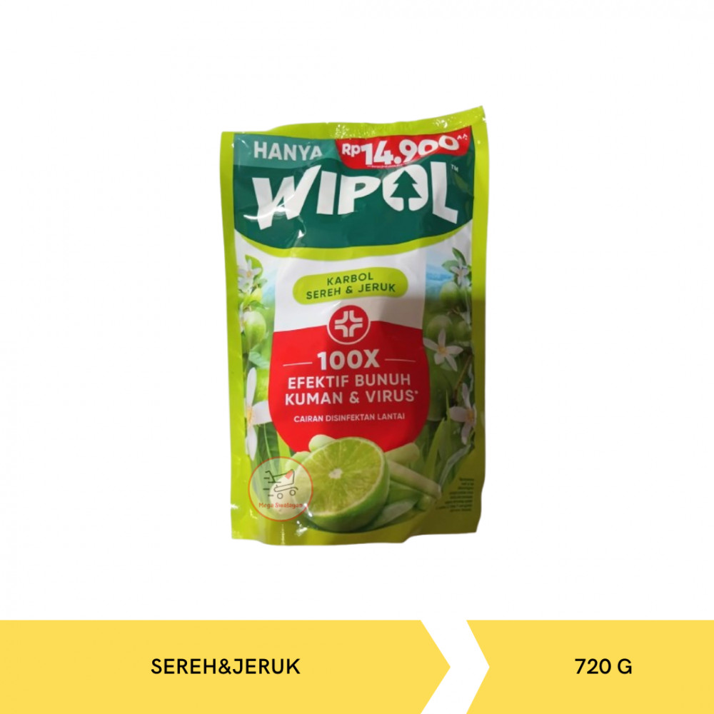 WIPOL SEREH&JERUK POUCH 720G X 12