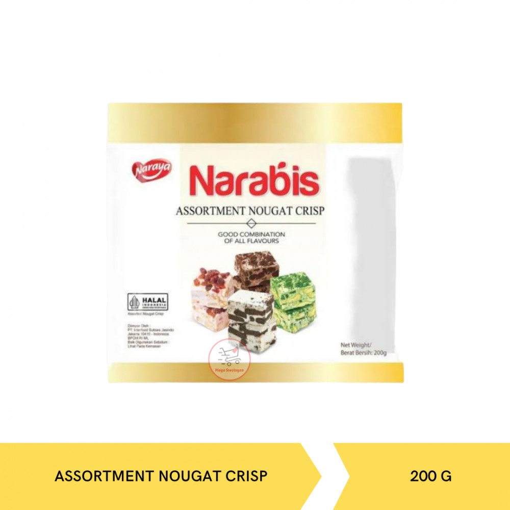 NARABIS ASSORTMENT NOUGAT CRISP 200G X 24