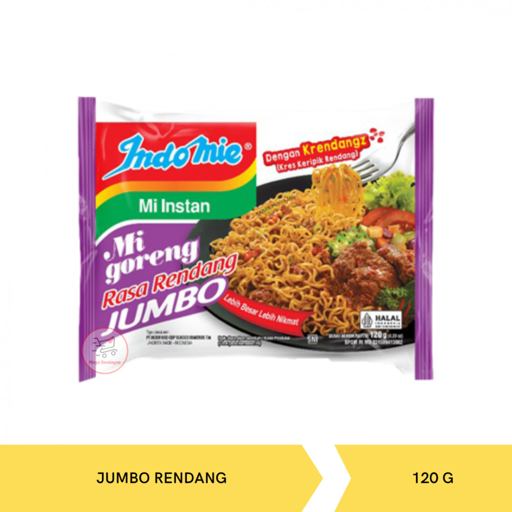INDOMIE JUMBO GORENG RENDANG 120G X 24