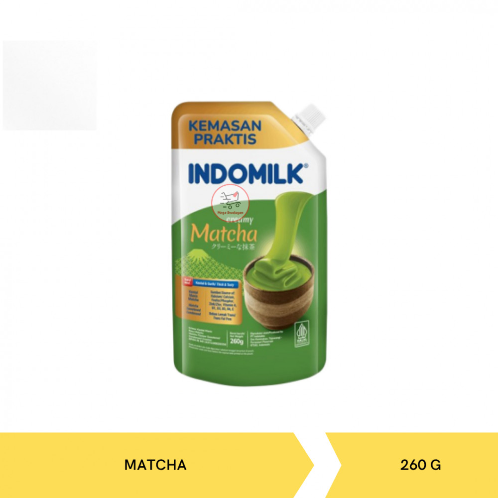 INDOMILK KRIMER KM CREAMY MATCHA POUCH 260GX24