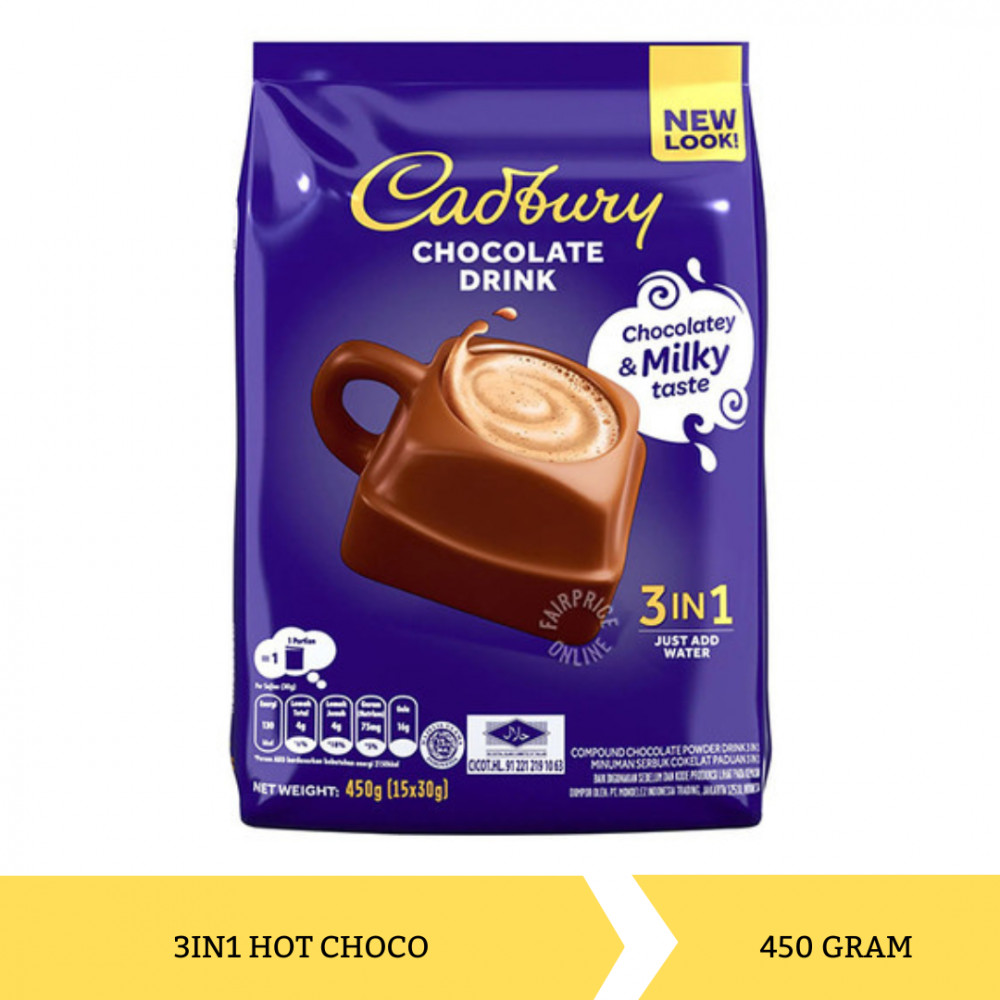 CADBURY 3IN1 HOT CHOCO MALAY 390G X 18