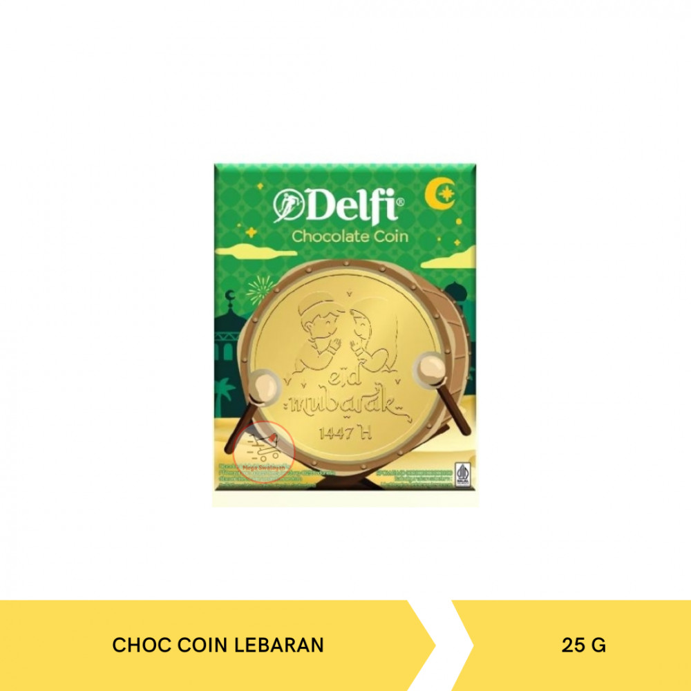 DELFI CHOCO COIN LEBARAN 25G X10 X 16KTK
