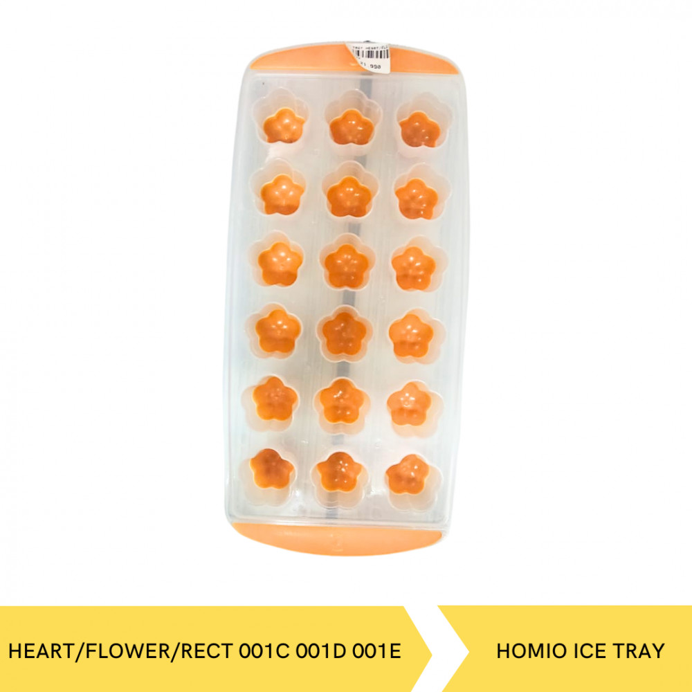 HOMIO ICE TRAY HEART/FLOWER/RECT 001C 001D 001E