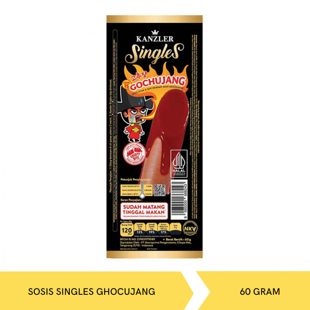 KANZLER SOSIS SINGLES GHOCUJANG 60G X 120