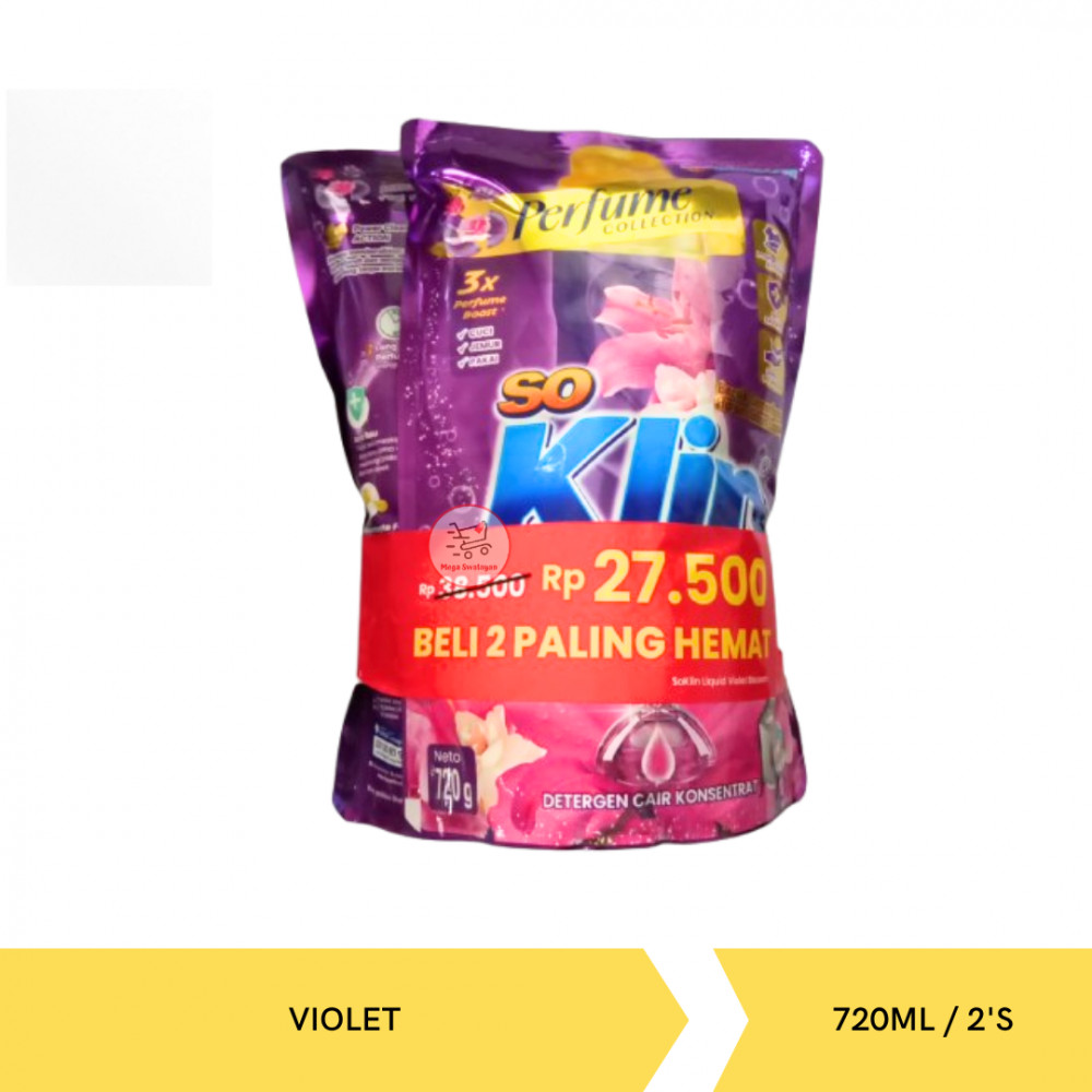 SOKLIN LIQ DET VIOLET BANDED 720ML/2`S X 3