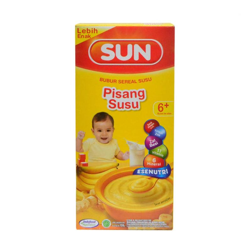 SUN BUBUR 6+ PISANG SUSU KTK 120G X 24