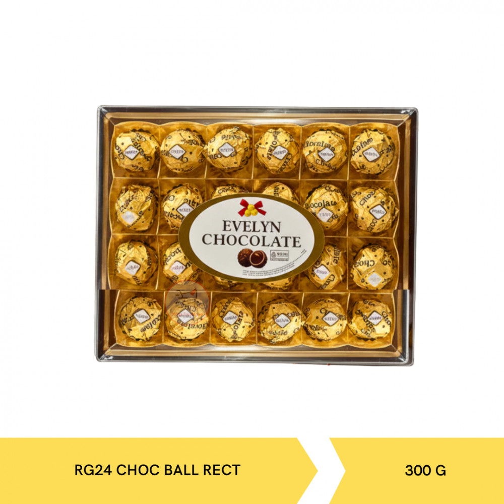 EVELYN RG24 CHOC BALL RECT 300GX24