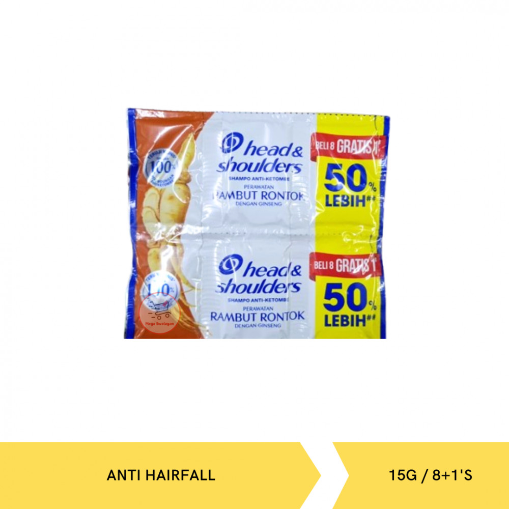 HEAD&SHOULDERS SHP A. HAIRFALL BANDED 15G/8+1`S