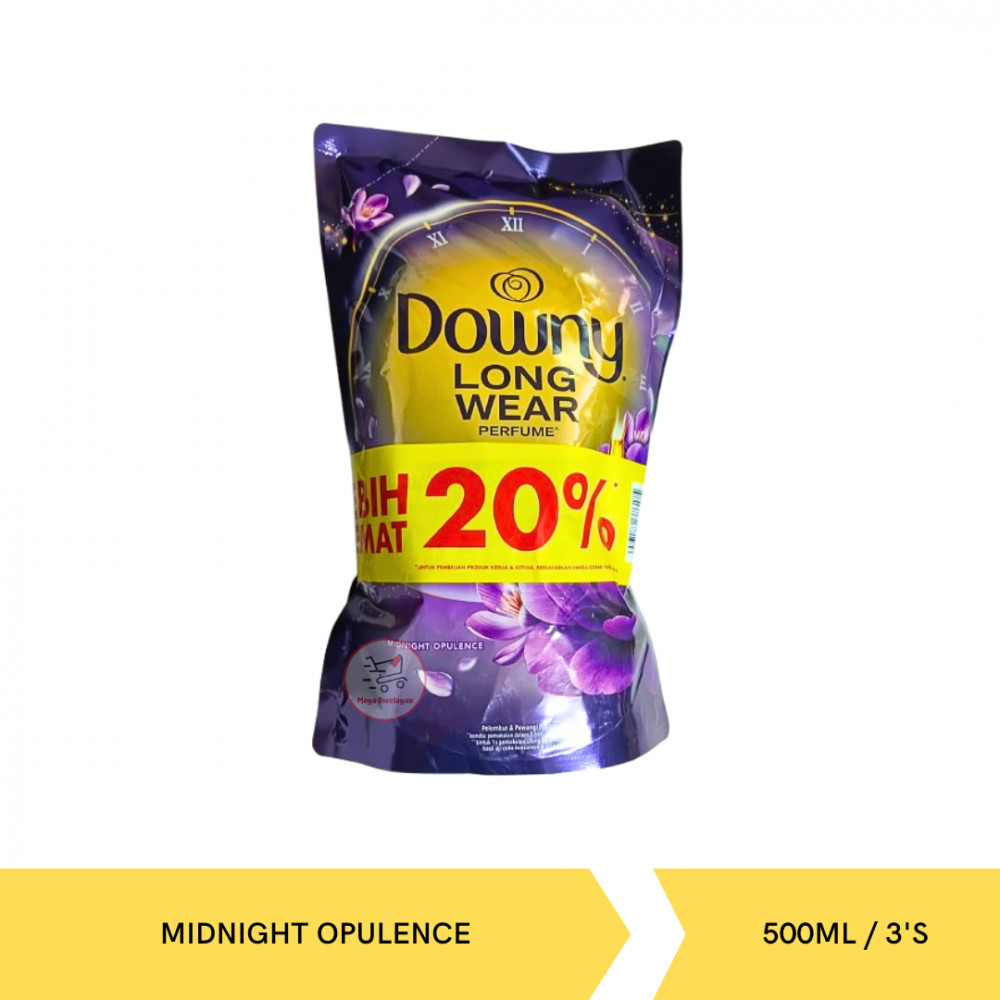 DOWNY PELEMBUT MIDNIGHT OPULENCE 500ML/3`S X 4