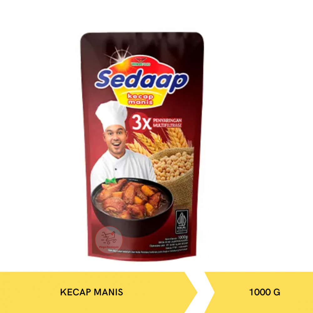 SEDAAP KECAP MANIS POUCH 720ML/1000G X 12