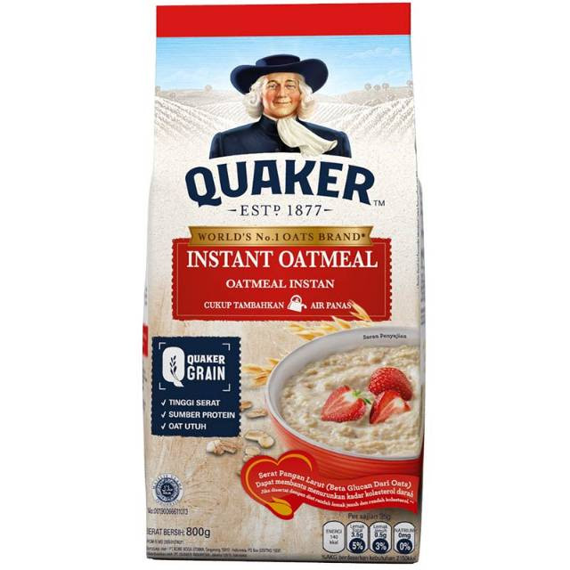 QUAKER OATMEAL INSTANT REFILL 800G X 12