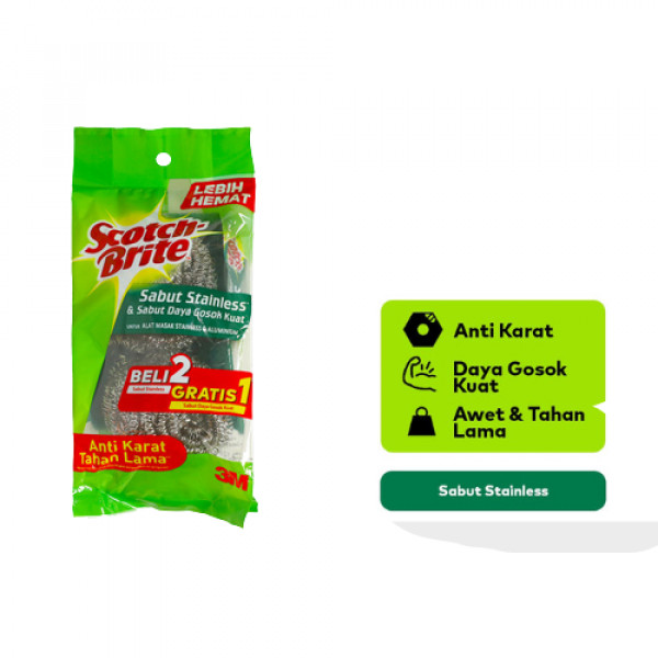 SCOTCH BRITE ID-SSP SABUT STAINLESS 2PC X 30
