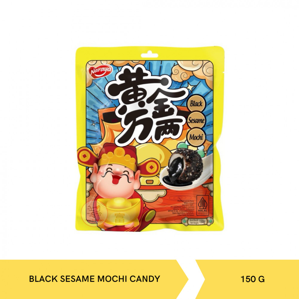 NARAYA BLACK SESAME MOCHI CANDY 150GX 24