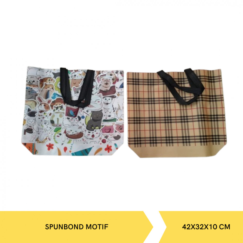 TAS BELANJA SPUNBOND MOTIF 42X32X10CM