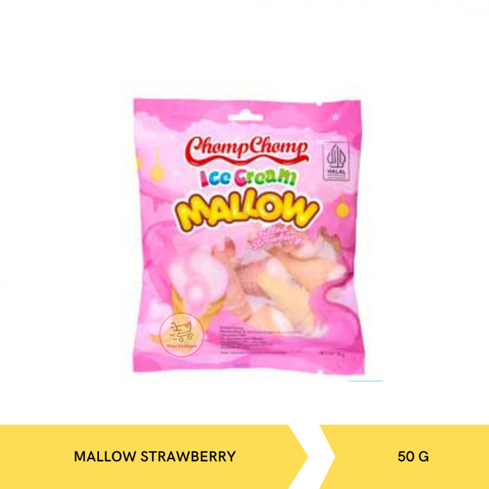 CHOMP CHOMP ICE CREAM MALLOW STRAW 50G X 36