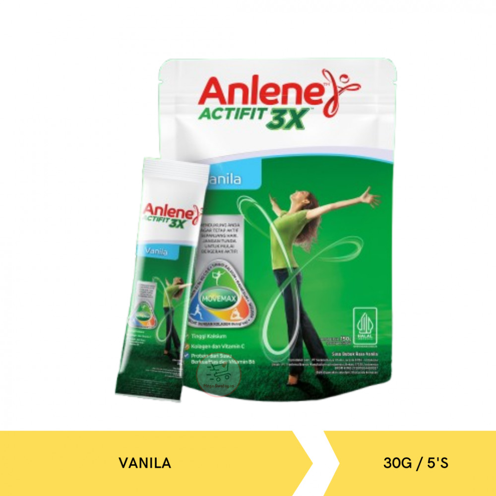 ANLENE ACTIFIT VANILA POUCH 30G/5`S X 24