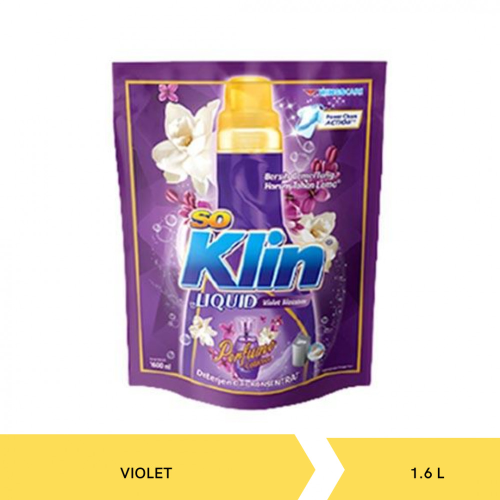 SOKLIN LIQ DET VIOLET POUCH 1.6L X 6