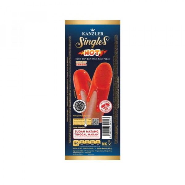 KANZLER SOSIS SINGLES HOT 65G X 120