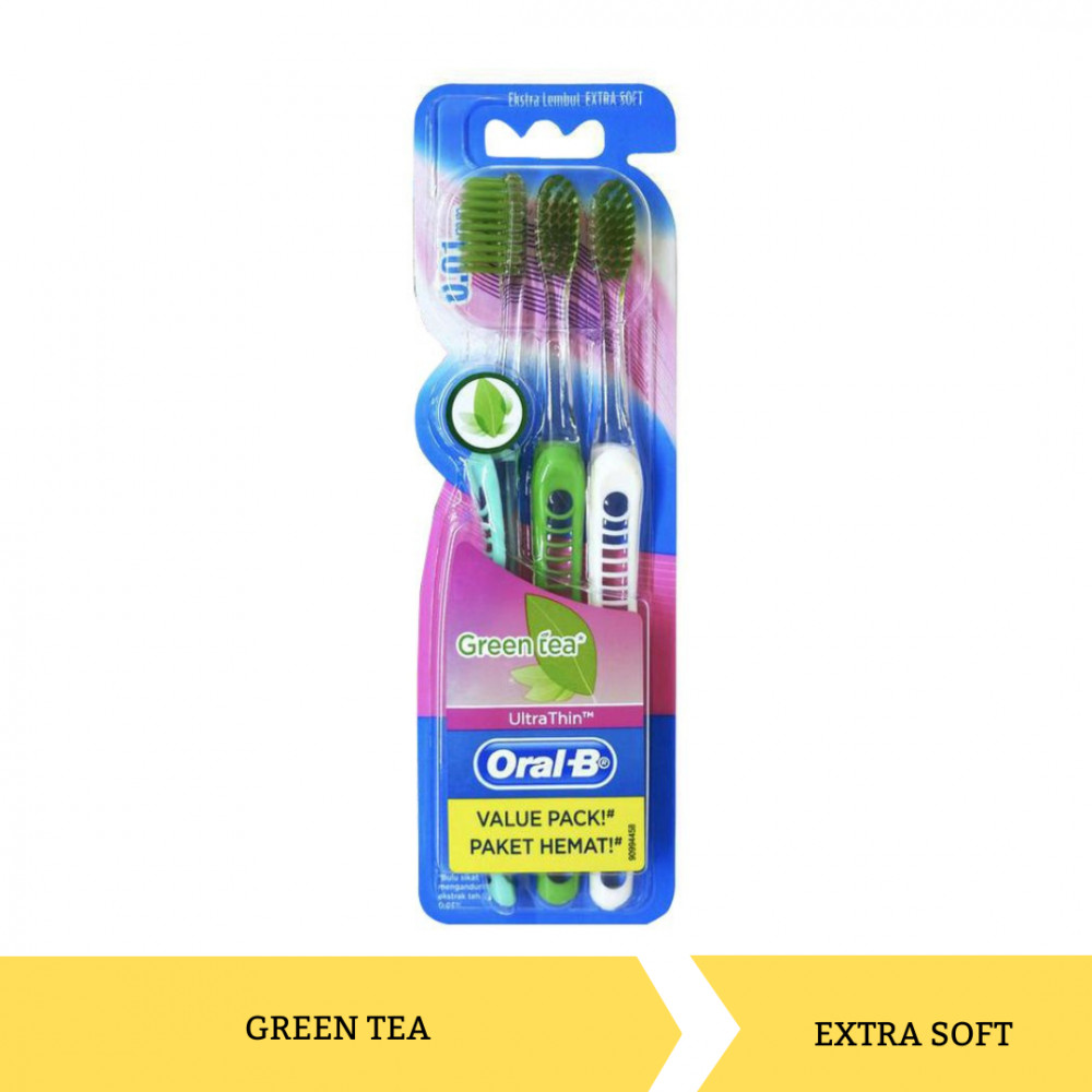 ORAL B T.BRUSH GREEN TEA 3`S