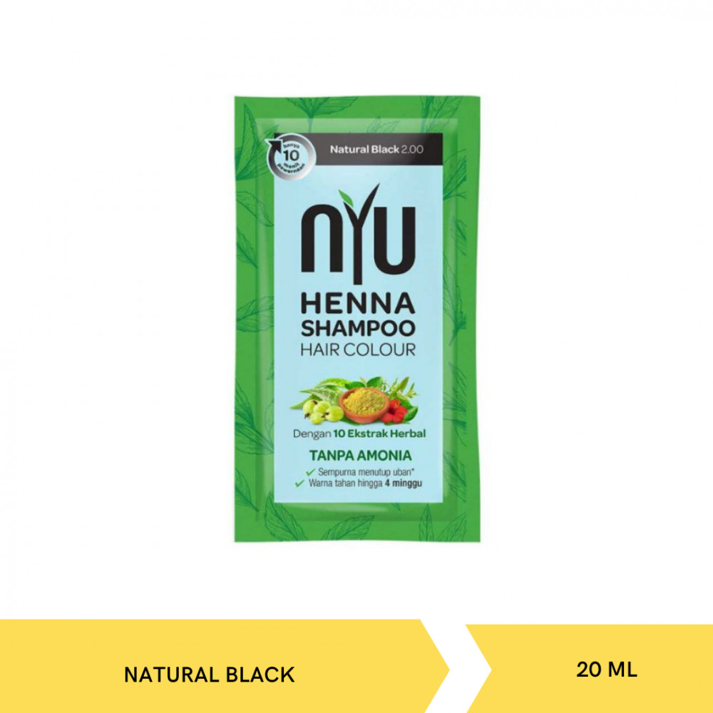 NYU HENNA SHP COLOUR BLACK 20ML X 4