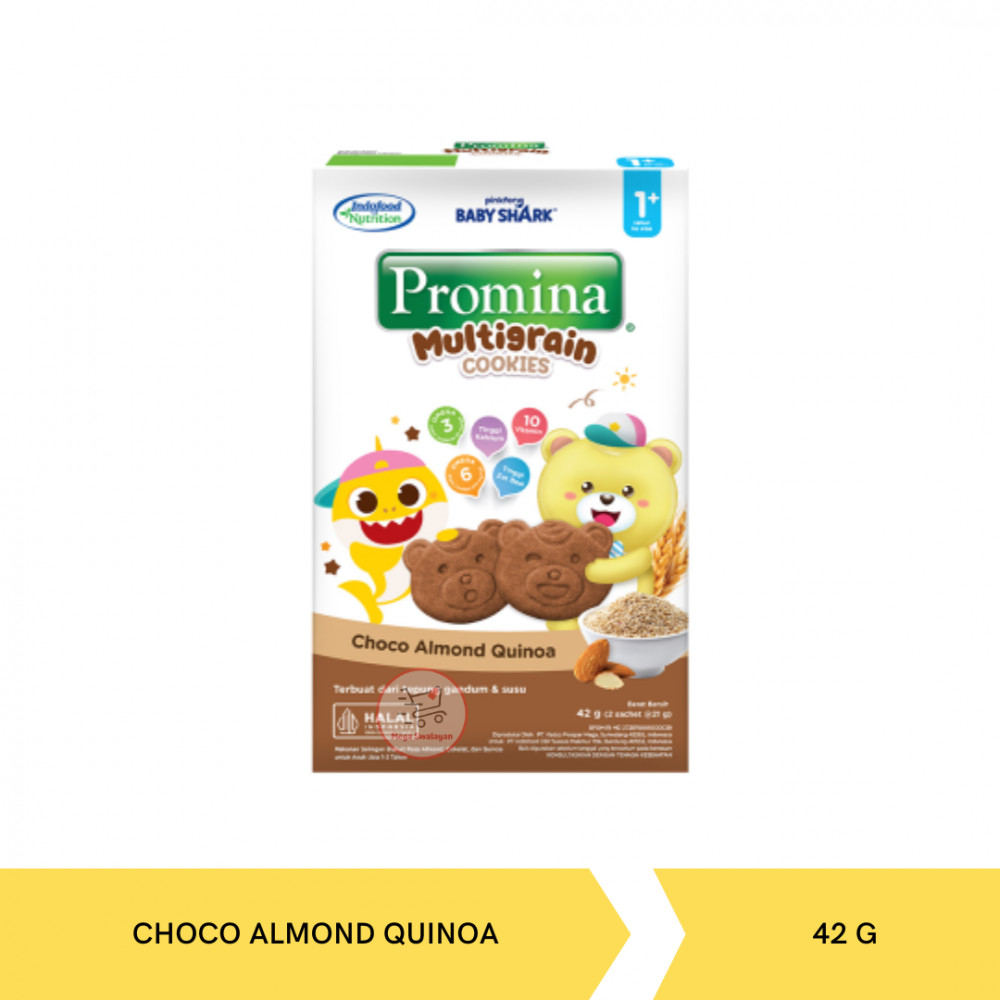 PROMINA MULTIGRAIN COOKIES 1+ CHOCO ALMOND QUINOA 42G X 24