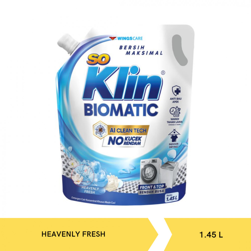 SOKLIN BIOMATIC LIQ FRONT&TOP HEAVENLY FRESH 1.45L X 6