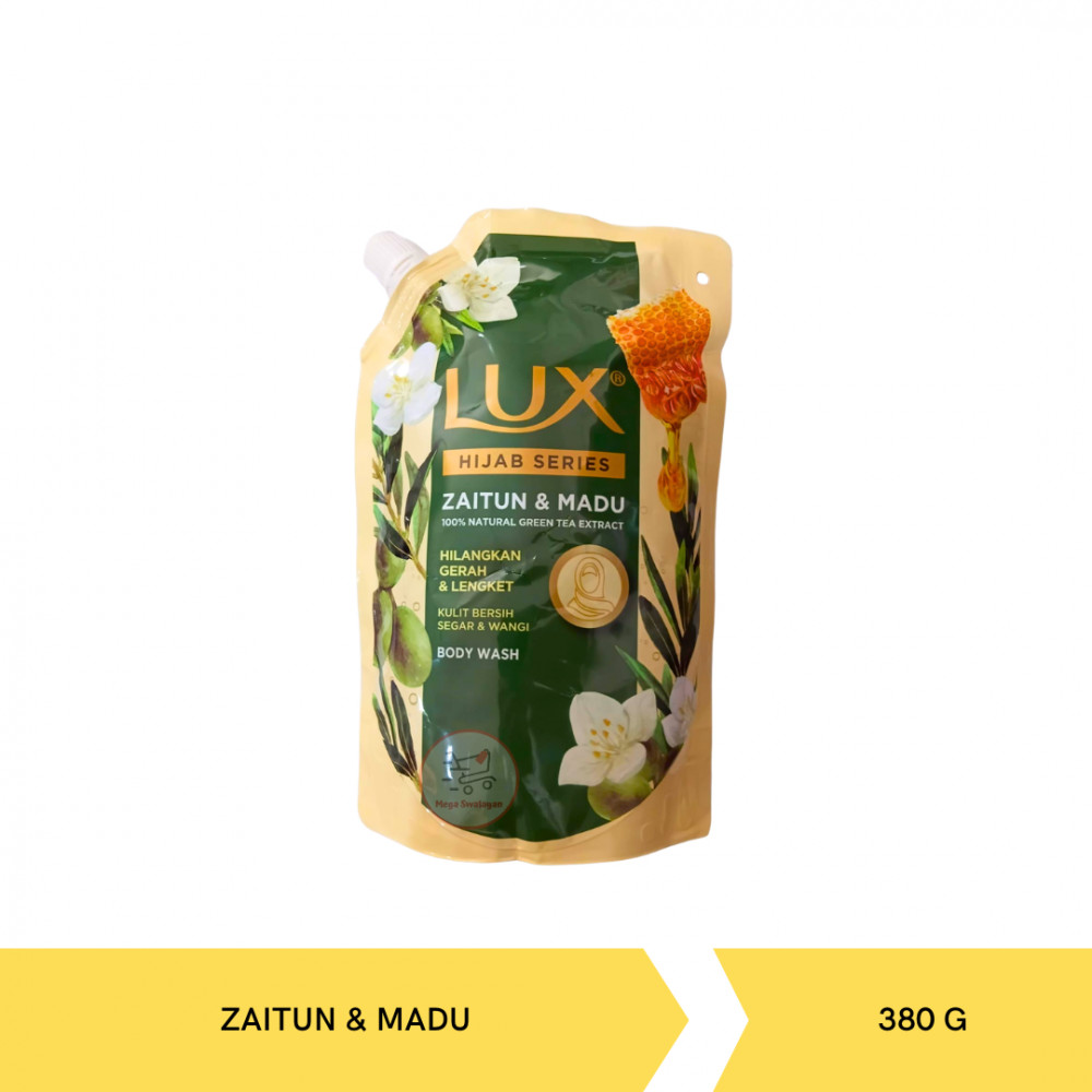 LUX BW HIJAB OLIVE HONEY POUCH 380G X 24