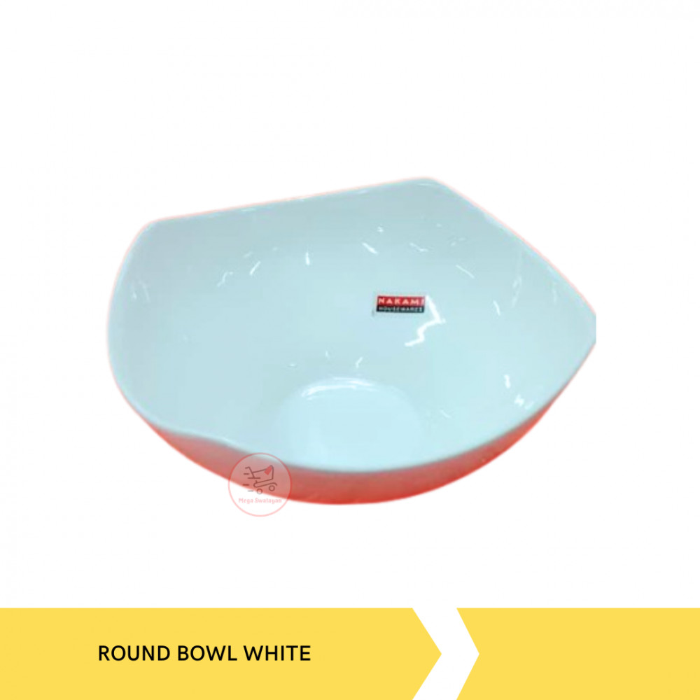 NAKAMI NK1107-9` ROUND BOWL WHITE