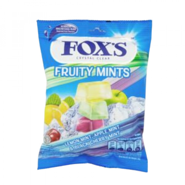 FOXS CANDY FRUITY MINTS BAG 90G X 24